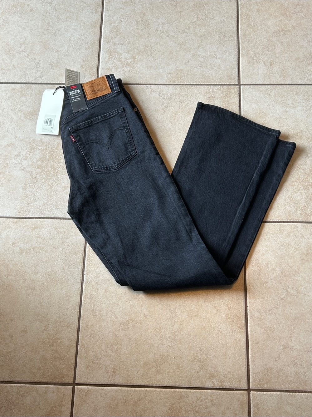 NWT Levi’s Premium Ribcage Bootcut Jeans Black 29x33 Super High Rise $108
